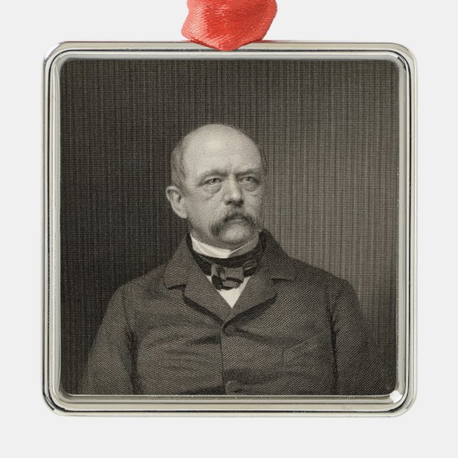 Adorno Metálico Retrato de Otto von Bismarck (Frente)