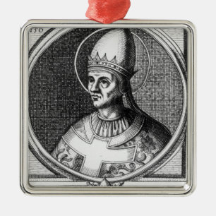 Adorno Metálico Retrato de papa Gregorio VII