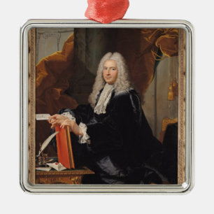 Adorno Metálico Retrato de Philibert Orry