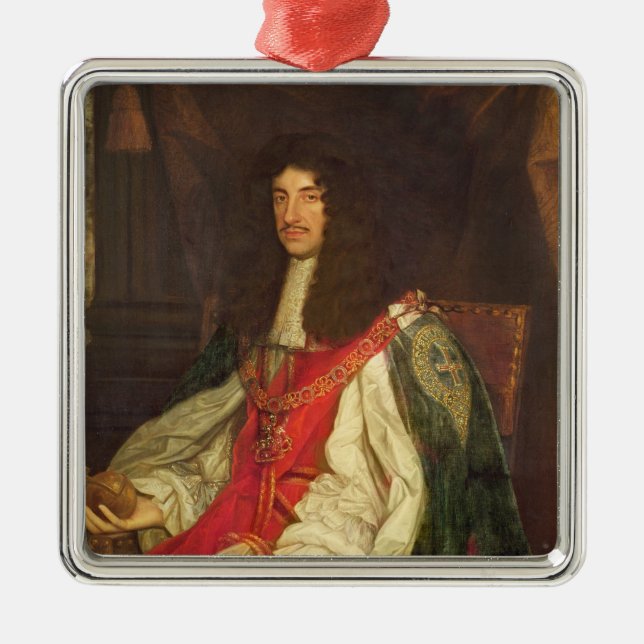 Adorno Metálico Retrato de rey Charles II, c.1660-65 (Frente)