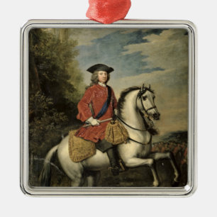Adorno Metálico Retrato de rey George I, 1717
