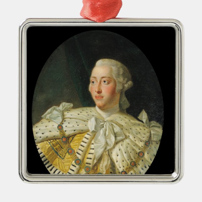 Adorno Metálico Retrato de rey George III después de 1760 (Frente)