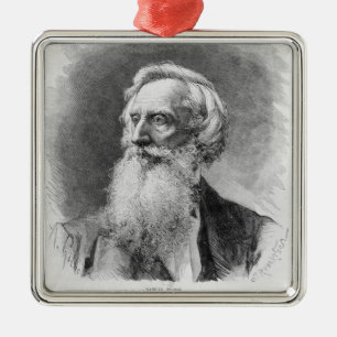 Adorno Metálico Retrato de Samuel Morse
