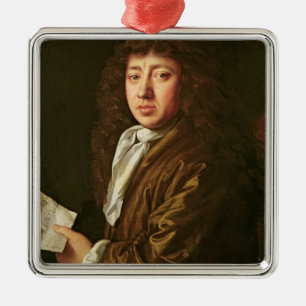 Adorno Metálico Retrato de Samuel Pepys 1666