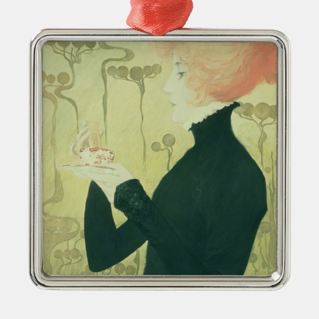 Adorno Metálico Retrato de Sarah Bernhardt (Frente)