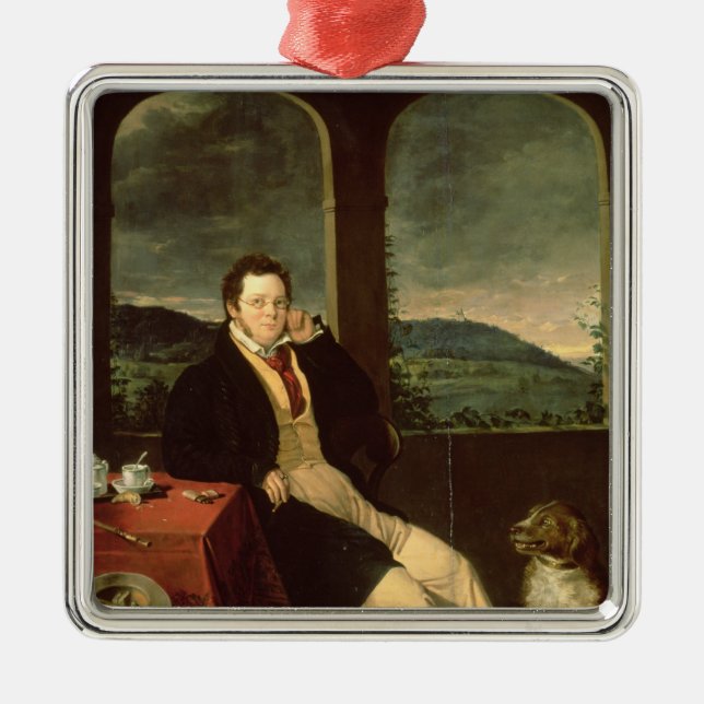 Adorno Metálico Retrato de Schubert (Frente)