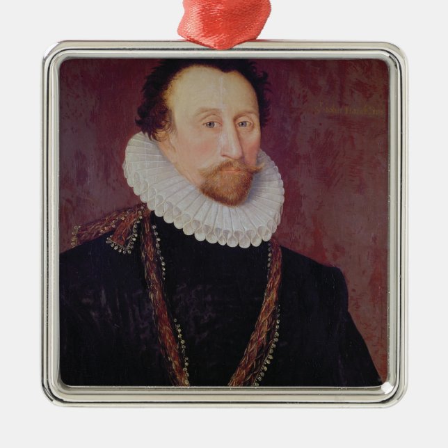 Adorno Metálico Retrato de sir Juan Hawkins 1581 (Frente)
