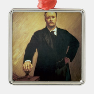 Adorno Metálico Retrato de Theodore Roosevelt