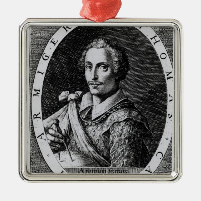 Adorno Metálico Retrato de Thomas Cavendish (Frente)