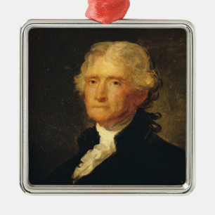 Adorno Metálico Retrato de Thomas Jefferson