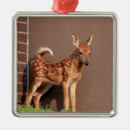 Adorno Metálico Retrato de un alba (ciervo de cola blanca)