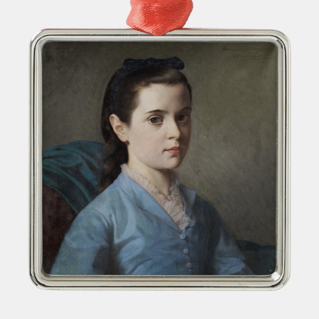 Adorno Metálico Retrato de un Chica elegante (por Leloir) (Frente)