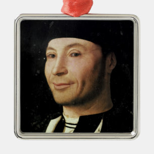 Adorno Metálico Retrato de un hombre desconocido