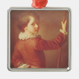 Adorno Metálico Retrato de un peregrino joven, 1725