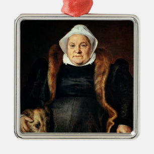 Adorno Metálico Retrato de una mujer mayor