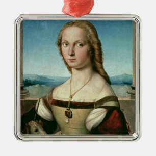 Adorno Metálico Retrato de una señora con un unicornio, c.1505-6