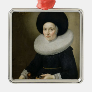 Adorno Metálico Retrato de una señora, envejecido 47, 1647 (aceit