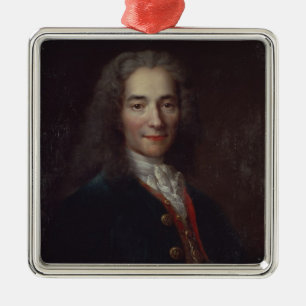 Adorno Metálico Retrato de Voltaire