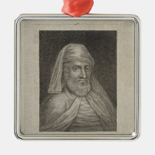 Adorno Metálico Retrato de William Caxton y de su impresora