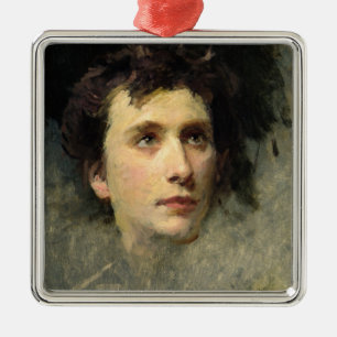 Adorno Metálico Retrato del compositor Pyotr Ilyich