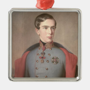 Adorno Metálico Retrato del emperador Francisco José de Austria