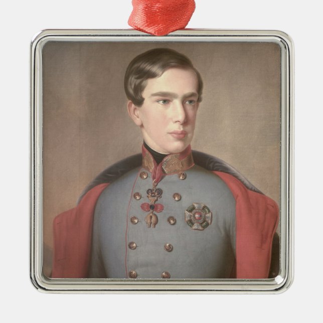 Adorno Metálico Retrato del emperador Francisco José de Austria (Frente)