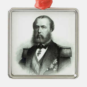 Adorno Metálico Retrato del emperador Maximiliano de México, 1864