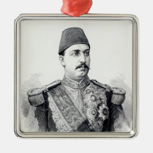 Adorno Metálico Retrato del jedive Tawfig