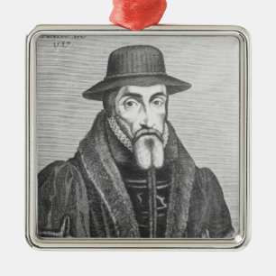 Adorno Metálico Retrato del martyrologist del inglés de John Foxe