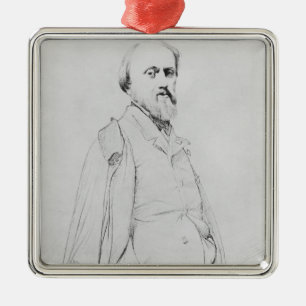 Adorno Metálico Retrato del pintor Hipólito Flandrin