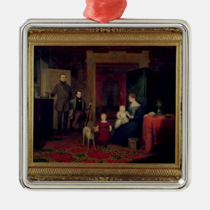 Adorno Metálico Retrato del Van Cortland Family, c.1830