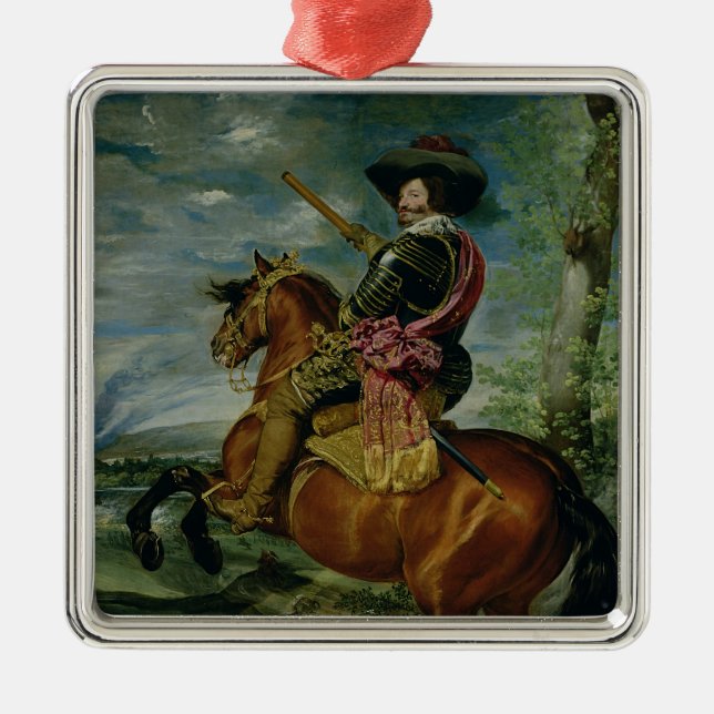 Adorno Metálico Retrato ecuestre de Don Gaspar de Guzman (Frente)