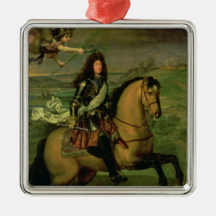 Adorno Metálico Retrato ecuestre de Louis XIV