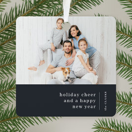 Adorno Metálico Retrato familiar de navidades | Gris mínimo de car