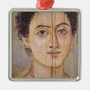 Adorno Metálico Retrato fayum de una mujer