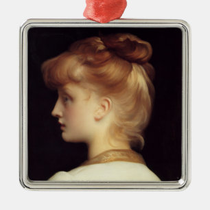 Adorno Metálico Retrato femenino desde atrás (de Frederic Leighton