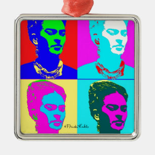 Adorno Metálico Retrato inspirado por Frida Kahlo