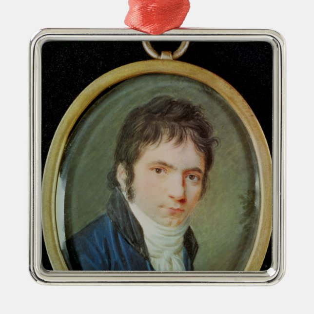 Adorno Metálico Retrato miniatura de Ludwig van Beethoven, 1802 (Frente)