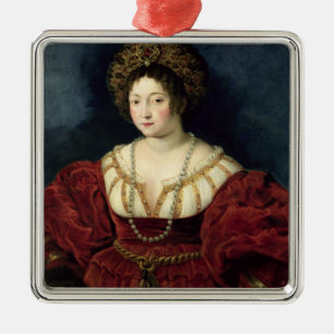 Adorno Metálico Retrato póstumo del d'Este de Isabel