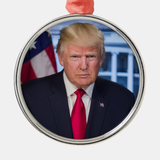 Adorno Metálico Retrato presidencial oficial de Donald Trump (Frente)
