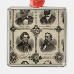 Adorno Metálico Retratos del EG. Alfarero, Delano T Smith