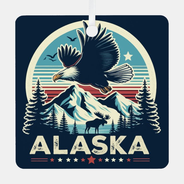 Adorno Metálico Retro Alaska (Anverso)