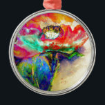 Adorno Metálico Retro colorido Resumen Disquetera acuática<br><div class="desc">El cuadro presenta una vibrante explosión de motivos florales rojos representados en un cautivador medio acuático. El artista emplea un estilo impresionista, abstracto, que permite que los colores fluyan y se mezclen orgánicamente, creando una sensación de espontaneidad y movimiento. Delicados lavados de rojo mezclado con toques de color rosa, naranja...</div>