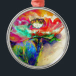 Adorno Metálico Retro colorido Resumen Disquetera acuática<br><div class="desc">El cuadro presenta una vibrante explosión de motivos florales rojos representados en un cautivador medio acuático. El artista emplea un estilo impresionista, abstracto, que permite que los colores fluyan y se mezclen orgánicamente, creando una sensación de espontaneidad y movimiento. Delicados lavados de rojo mezclado con toques de color rosa, naranja...</div>