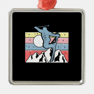 Adorno Metálico Retro de esquí