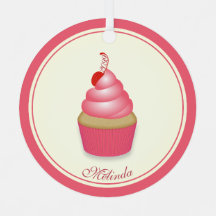 Retro Diversión Pastel rosa con Nombre Fecha