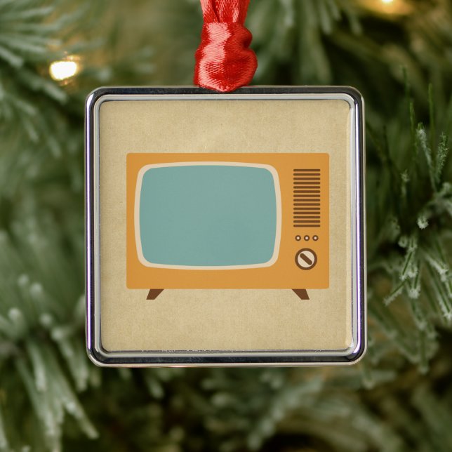 Adorno Metálico Retro Television Set (Árbol)