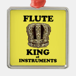 Adorno Metálico Rey flauto de los instrumentos