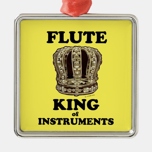 Adorno Metálico Rey flauto de los instrumentos (Frente)