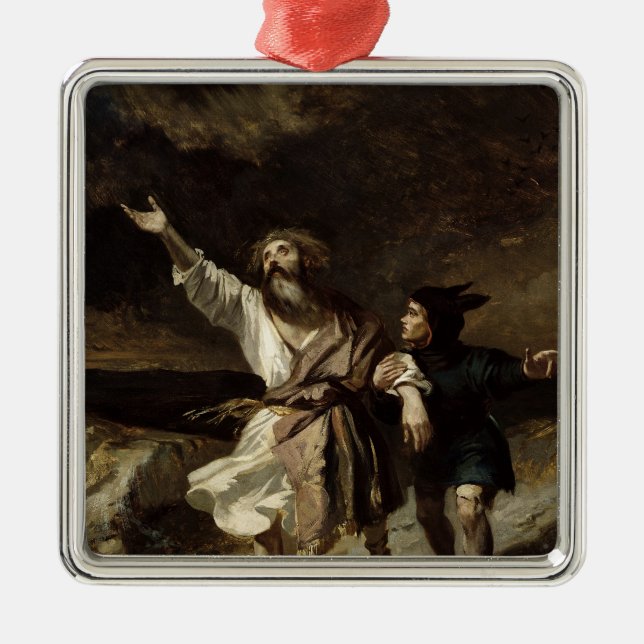 Adorno Metálico Rey Lear y el tonto en la tormenta (Frente)